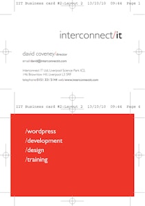 Business Card Design The Interconnect IT business card design.
