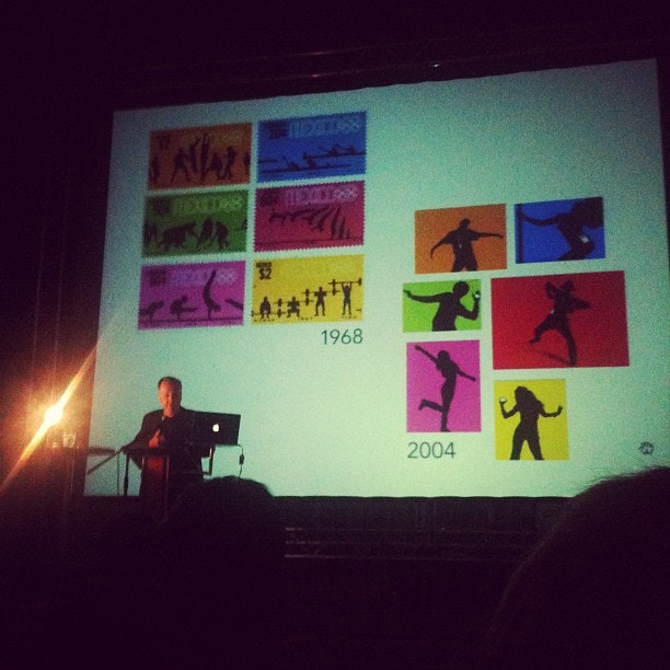 Lance Wyman discussing Mexico '68