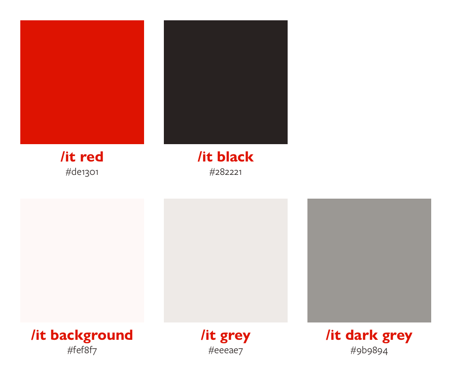 The colour palette we use at interconnect/it