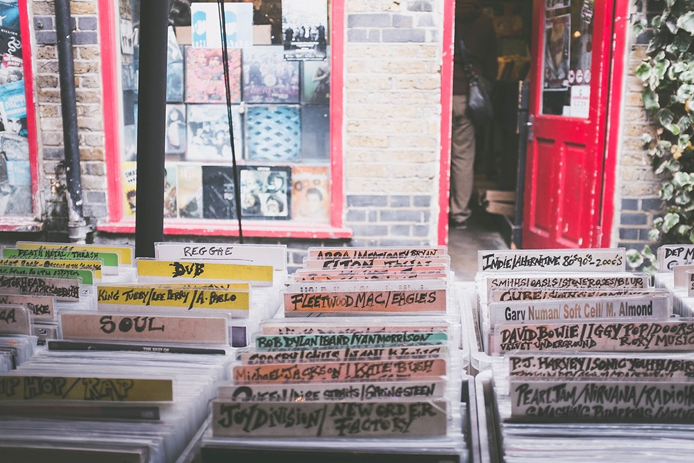 Image shows vinyls filed
